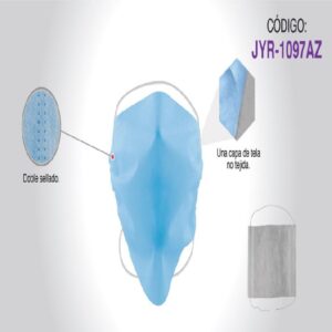 Cubreboca Azul Sellado de UnaCapa 150 PZAS
